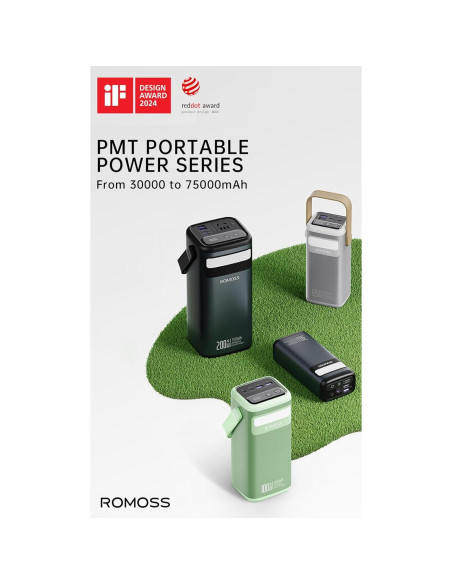 Power Bank ROMOSS 40,000mAh 65W Cargador Portátil USB-C Power Bank ROMOSS 40,000mAh 65W Cargador Portátil USB-C