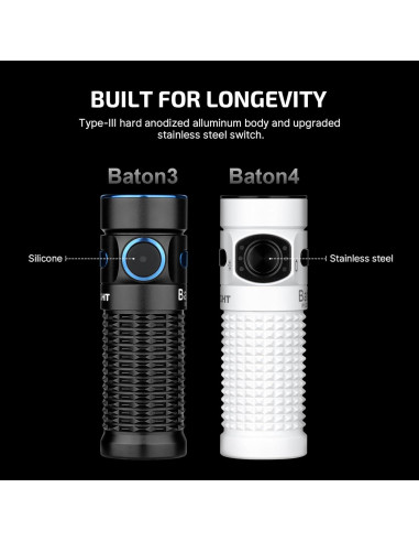 Linterna EDC OLIGHT Baton4 Premium 1300 Lúmenes Recargable