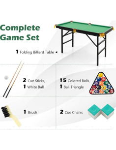 Mesa de Billar Plegable Goplus 121.9 cm con Accesorios 2