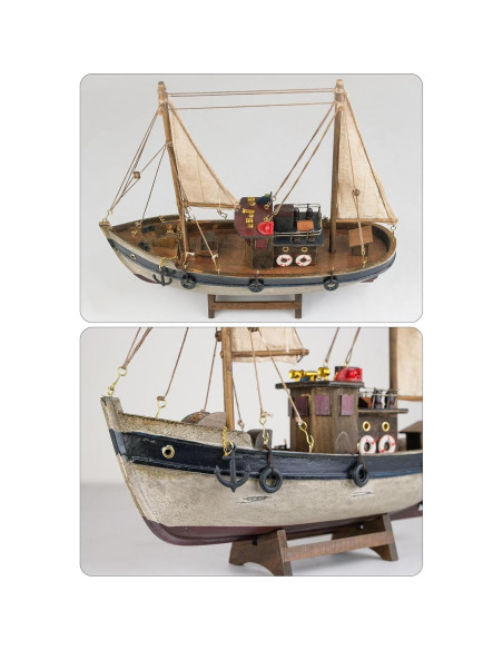 Modelo de Barco de Pesca de Madera SAILINGSTORY 29.97 cm Modelo de Barco de Pesca de Madera SAILINGSTORY 29.97 cm