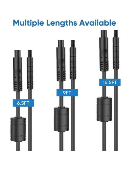 Cable de Extensión para Cámara de Respaldo YQMAJIM 2.74m 4 Pines Cable de Extensión para Cámara de Respaldo YQMAJIM 2.74m 4 Pines