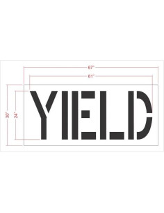 Paquete de 2 Plantillas Yield 61 cm para Lotes de Estacionamiento 2