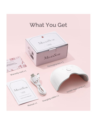 Lámpara UV de Uñas Inalámbrica MelodySusie P-Art06G 1000mAh
