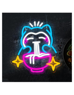 Luz de Neón LED Ramen LiangLiang - Decoración Japonesa 34.3x32cm