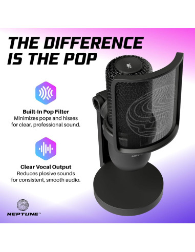 Micrófono de Juego Neptune NSGM | Streaming y Podcasting USB
