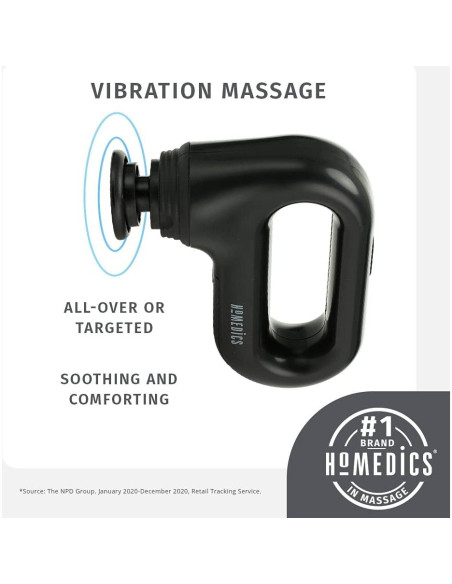 Masajeador de Vibración Corporal Portátil HoMedics HHP-120, 3 Accesorios Masajeador de Vibración Corporal Portátil HoMedics HHP-120, 3 Accesorios