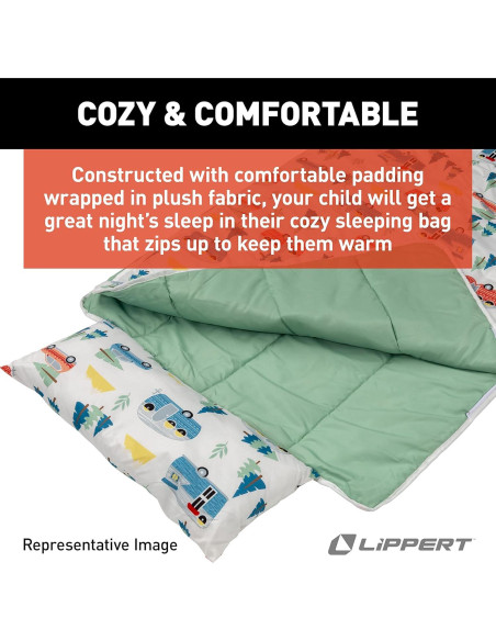Saco de dormir Lippert para niños 170x157 cm con almohada Saco de dormir Lippert para niños 170x157 cm con almohada