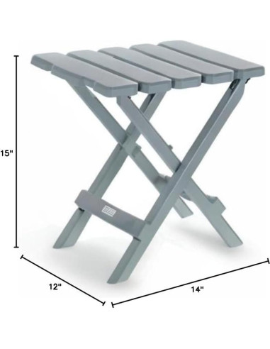 Mesa Lateral Plegable Camco 51682 Adirondack Gris 30x35cm