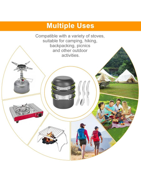 Juego de Utensilios de Cocina para Camping Senrob - 6 Piezas Juego de Utensilios de Cocina para Camping Senrob - 6 Piezas
