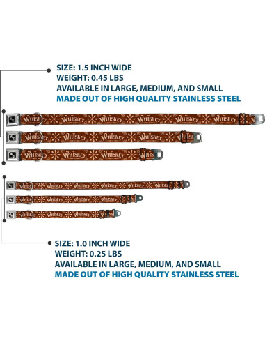 Collar para Perros Buckle-Down, Hebilla de Seguridad 24.1-33cm