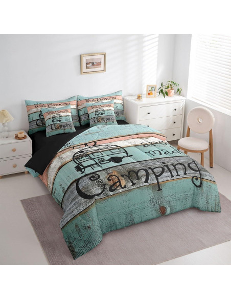 Conjunto de cama Erosebridal 7 piezas Queen Camping Verde Conjunto de cama Erosebridal 7 piezas Queen Camping Verde