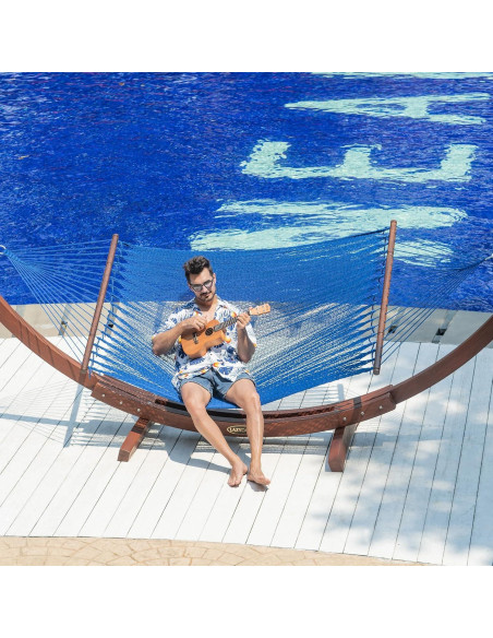 Hamaca Doble Lazy Daze 320 cm Azul para 2 Personas Hamaca Doble Lazy Daze 320 cm Azul para 2 Personas