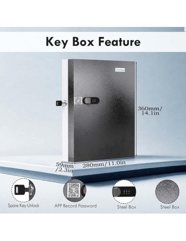 Caja de Llaves DiDiHere para 32 Llaves, Organizador de Pared