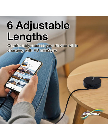 Cable Retráctil BoxWave USB Tipo-C 240W Compatible Edifier TWS2