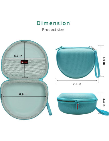 Funda Dura XANAD Verde Menta para Auriculares Beats y TOZO HT2