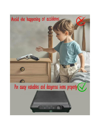 Caja Fuerte Biométrica para Armas Genérica SXZY132 - 2 Pistolas