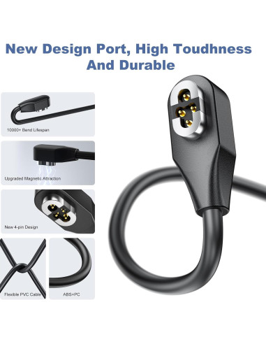 Cable de Carga Magnético 4 Pines Shokz OpenSwim Pro 1m