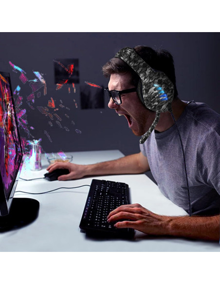 Auriculares Gaming Targeal J1 con Micrófono y Cancelación de Ruido Auriculares Gaming Targeal J1 con Micrófono y Cancelación de Ruido