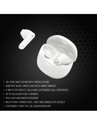 Auriculares Inalámbricos JBL Tune Flex 2 con ANC y 48h Batería
