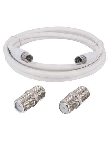 Cable Coaxial RG6 2.00m BOOBRIE Macho a Macho + 2 Conectores