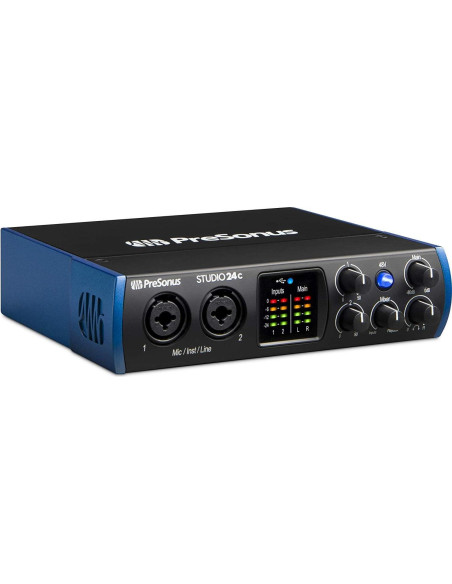 Paquete de grabación USB-C PreSonus Studio 24c con micrófono LyxPro Paquete de grabación USB-C PreSonus Studio 24c con micrófono LyxPro