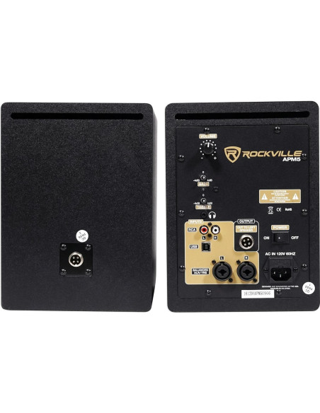 Paquete de Estudio Rockville y Mackie: Mezclador 32 Canales, Monitores y Auriculares Paquete de Estudio Rockville y Mackie: Mezclador 32 Canales, Monitores y Auriculares
