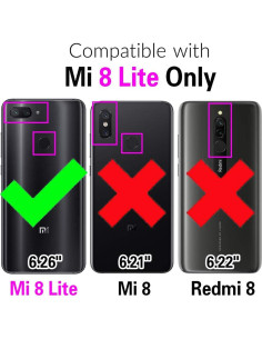 Funda Xiaomi Mi 8 Lite con Protector de Pantalla y Soporte 2