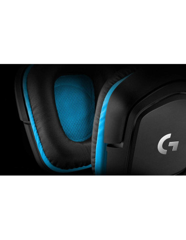 Auriculares Gaming Logitech G432 con Cable - Negro/Azul (Renovado)
