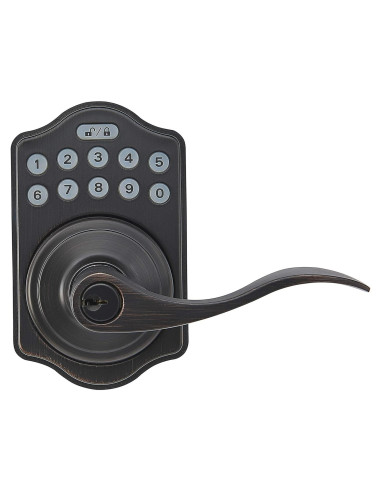 Cerradura Electrónica Sin Llave Amazon Basics Bronce Aceitado