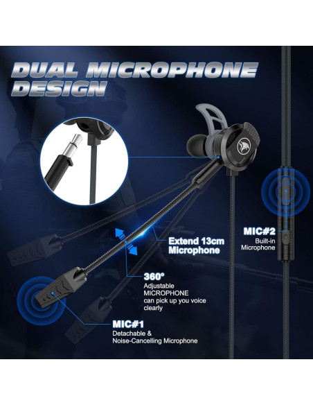 Auriculares Gaming BlueFire ZN96BAS con Micrófono y Cancelación de Ruido Auriculares Gaming BlueFire ZN96BAS con Micrófono y Cancelación de Ruido