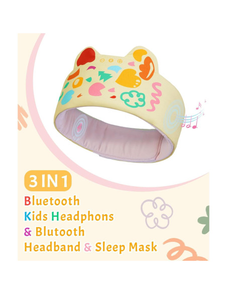 Auriculares de Diadema Bluetooth LC-dolida para Niños Amarillo Auriculares de Diadema Bluetooth LC-dolida para Niños Amarillo