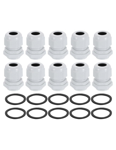 Garras de Cable PG16 uxcell 10 Pcs Nylon Impermeables 10-13mm