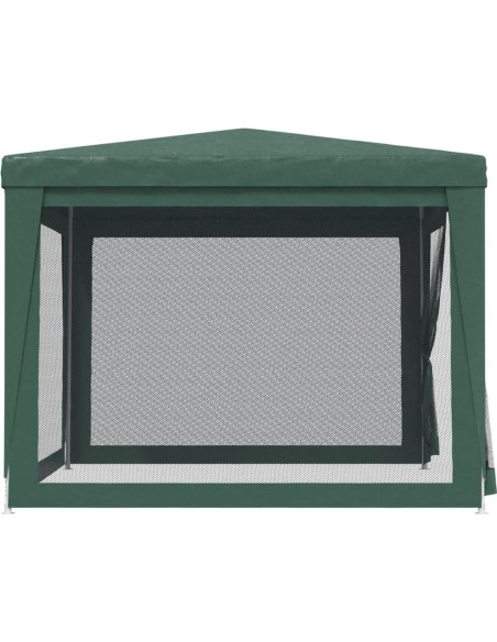 Carpa de Fiesta Verde 300x300 cm HDPE con 4 Paredes de Malla Carpa de Fiesta Verde 300x300 cm HDPE con 4 Paredes de Malla