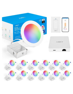 Xsky Luz Empotrada Inteligente 6" 12 Paquete Zigbee 3.0