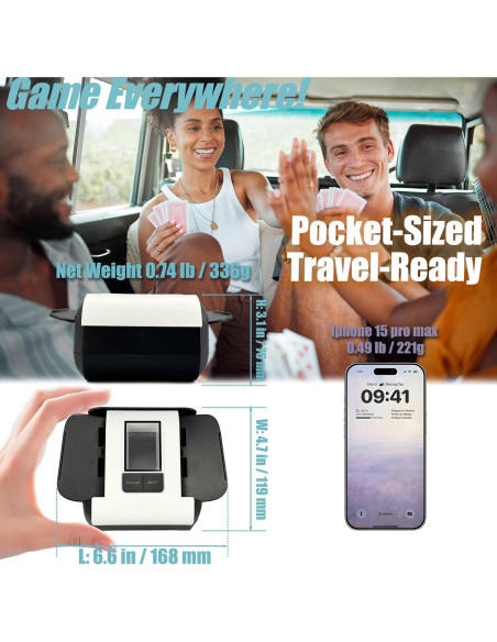Barajador de Cartas Automático ZechnoX X1Z-2506, Batería 2000mAh Barajador de Cartas Automático ZechnoX X1Z-2506, Batería 2000mAh