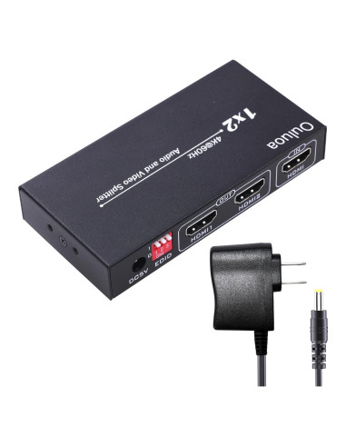 Divisor HDMI 1 en 2 Salidas 4K@60Hz Bypass HDCP