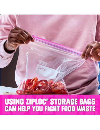 Bolsas de Almacenamiento Ziploc de 162 Unidades 3.79L Reutilizables