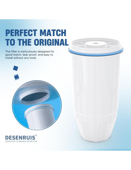Filtro de Agua DESENRUIS Compatible Jarra y Dispensador 4 Unidades Filtro de Agua DESENRUIS Compatible Jarra y Dispensador 4 Unidades