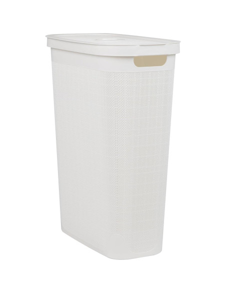 Cesto de Ropa Slim Mind Reader 40L Blanco con Tapa Cesto de Ropa Slim Mind Reader 40L Blanco con Tapa