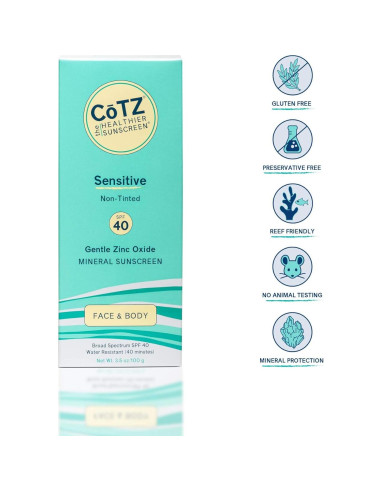 Protector Solar Mineral COTZ SPF 40 100 g para Cuerpo y Cara
