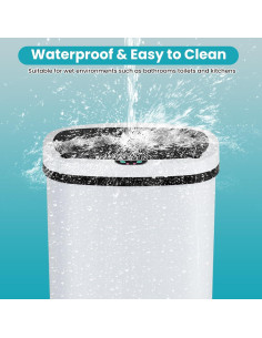 Cubo de Basura Automático Bigacc 50L Blanco con Sensor Sin Contacto 2