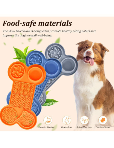 Alfombrilla de Lamer para Perros Swihorab 6-en-1 Gris