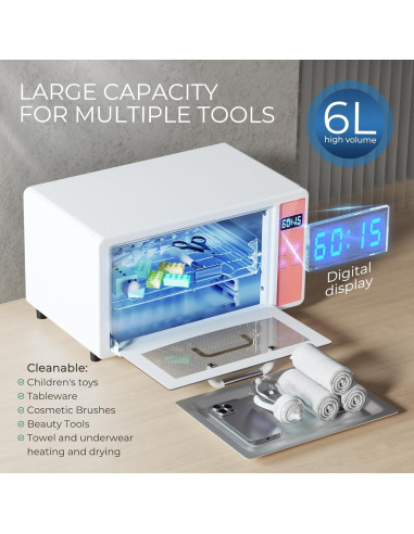 Máquina de limpieza UV Geisofu 6L para herramientas de uñas