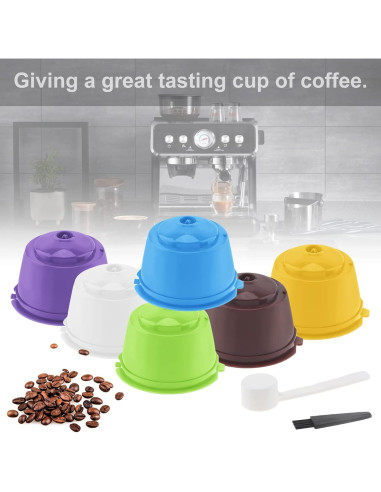 Cápsulas de café reutilizables TQEONKL, paquete de 6 unidades