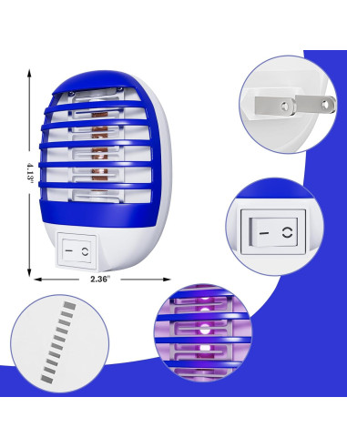 Paquete de 6 trampas eléctricas para insectos Hywean Zapper