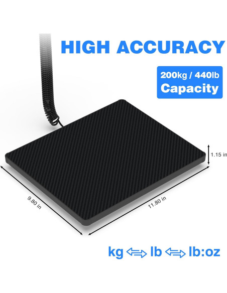 Báscula Digital de Envío MAXUS 199.58kg/10g con Tara y Retención Báscula Digital de Envío MAXUS 199.58kg/10g con Tara y Retención