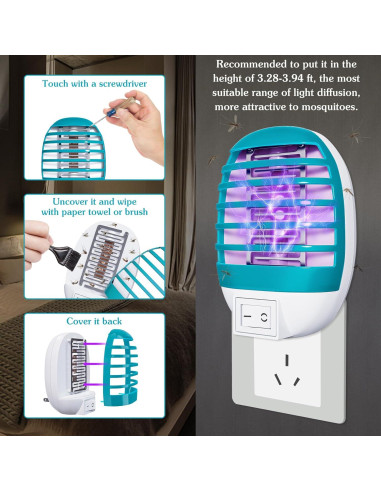 Paquete de 2 trampas eléctricas para insectos Hywean Zapper