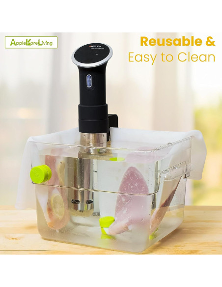 Bolsas de Silicona Reutilizables Sous Vide AppleKoreLiving - Set 2 Unidades Bolsas de Silicona Reutilizables Sous Vide AppleKoreLiving - Set 2 Unidades