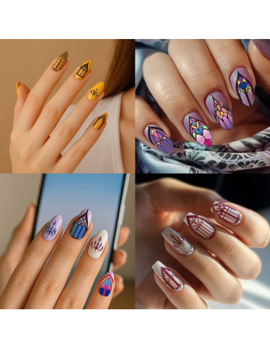 Placas de Estampado de Uñas PH PandaHall 3 Piezas 12x6 cm