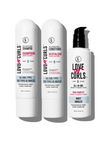 Kit de Cuidado Cabello Ondulado LUS 3 Pasos Sin Fragancia 200 mL